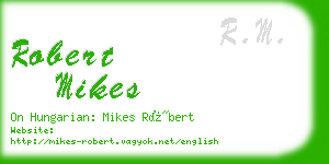 robert mikes business card